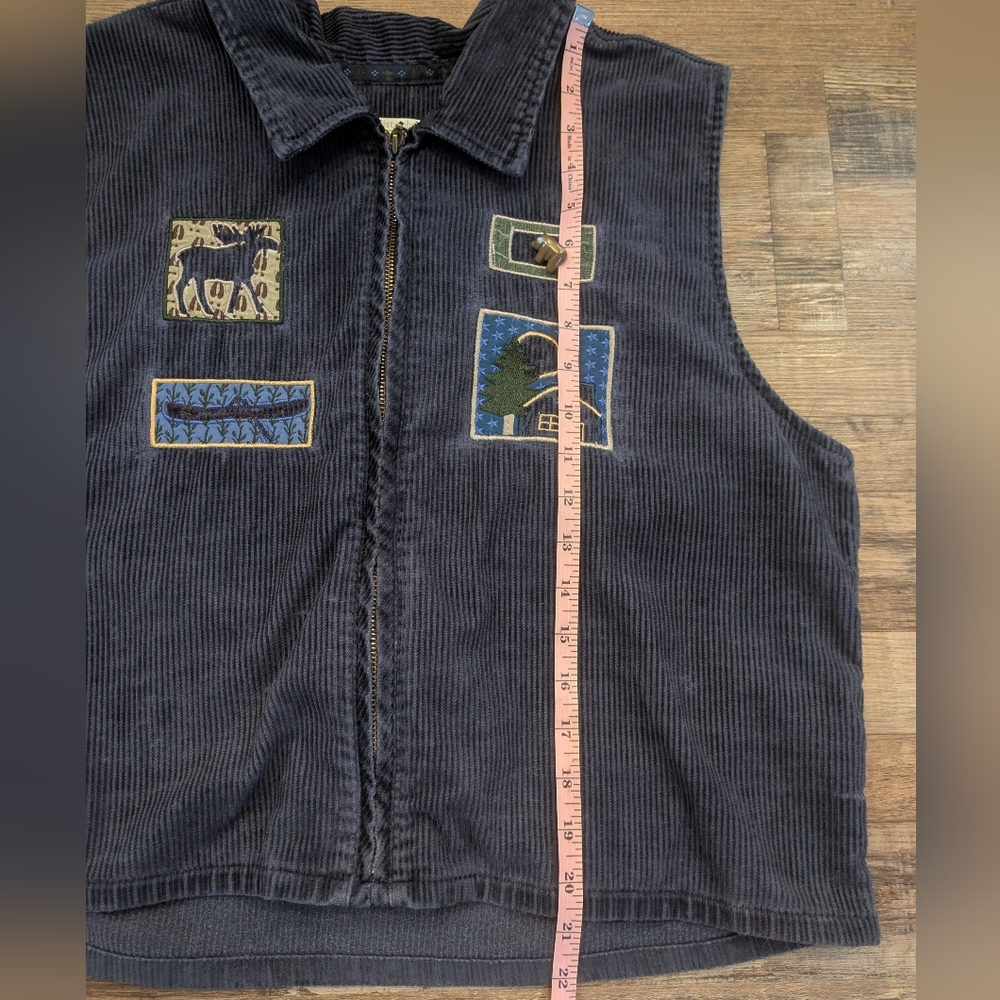 Vintage Christopher & Banks Northwoods Corduroy Vest Cabincore Outdoors Sz Large - Picture 15 of 15